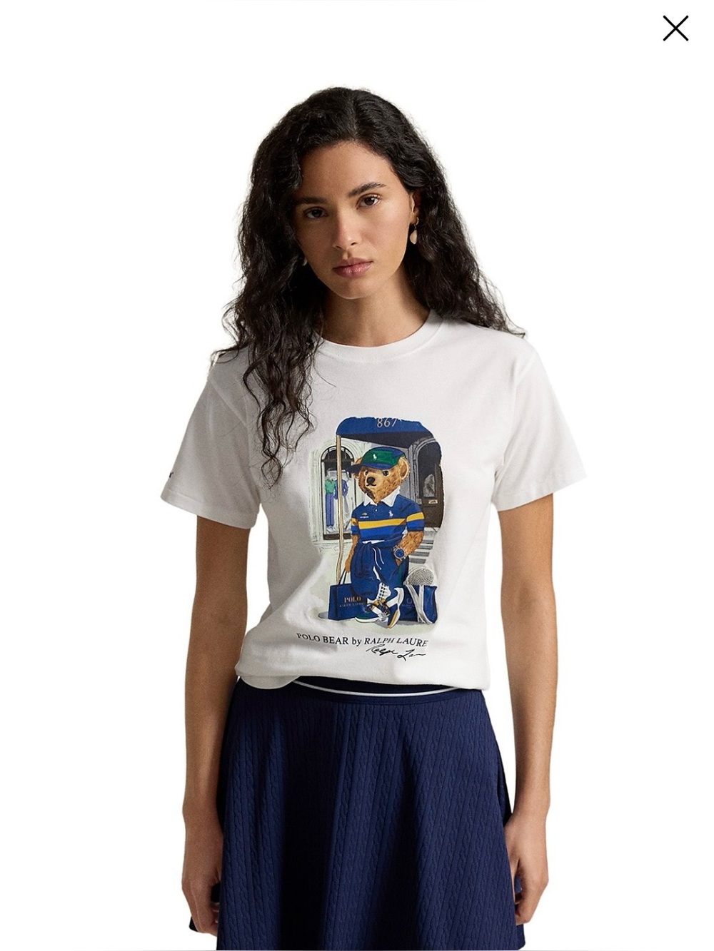 Polo by Ralph Lauren 2026 US Open White Tee with Polo Bear Graphic